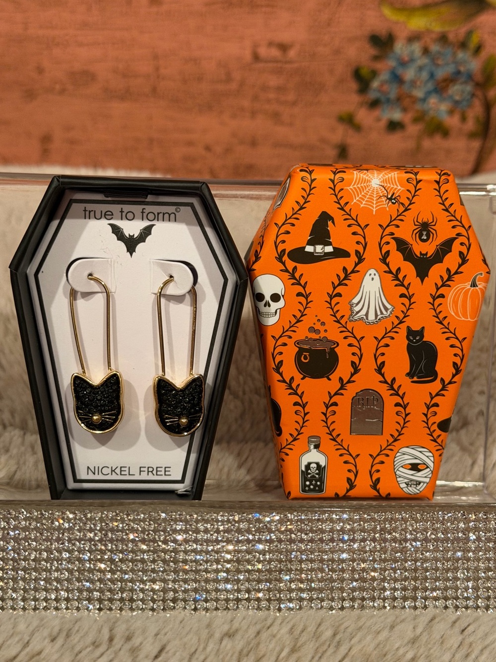 True to Form Black Cat Dangle Earrings